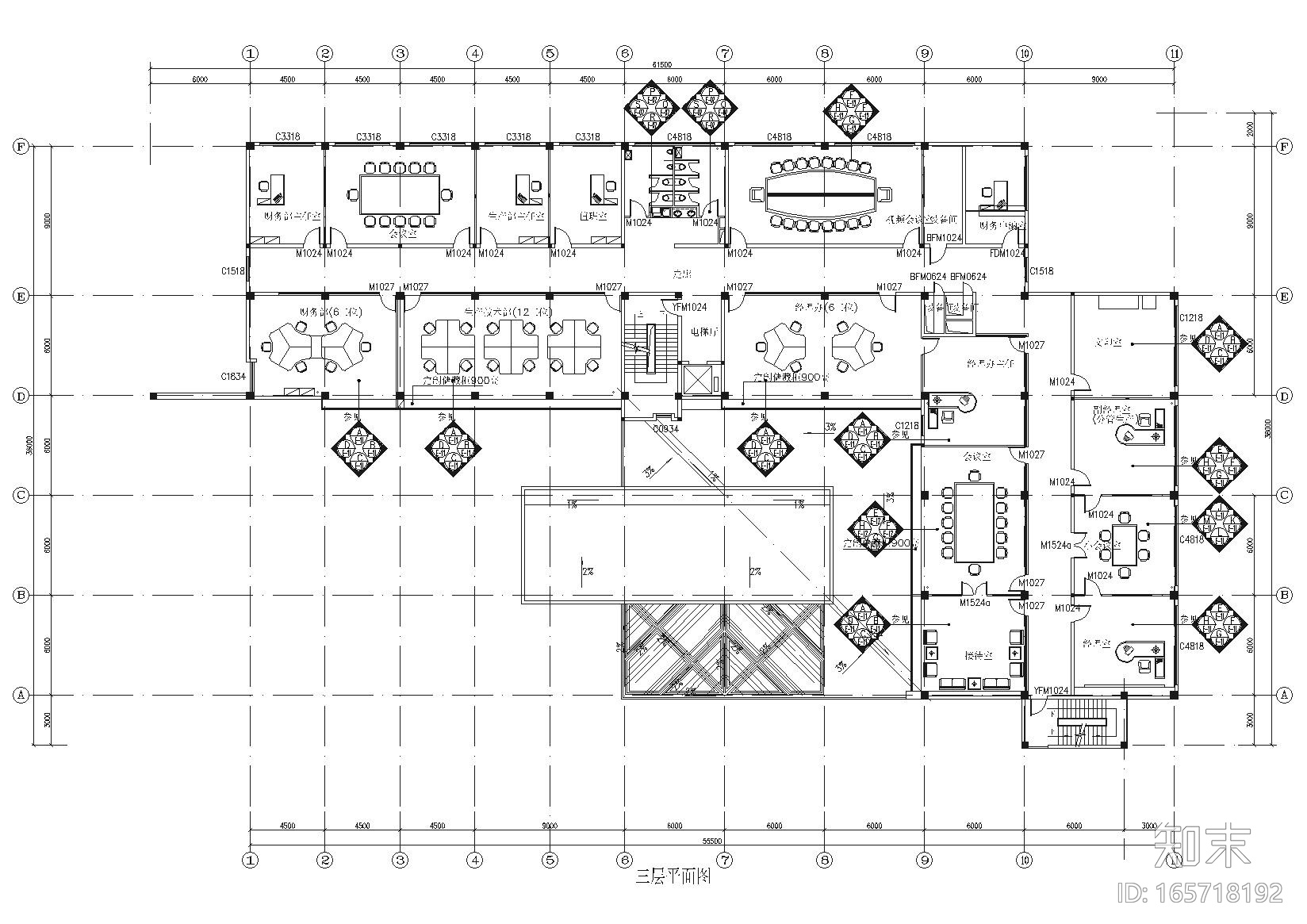 化工研究院信息管理大楼装饰设计项目施工图cad施工图下载【ID:165718192】