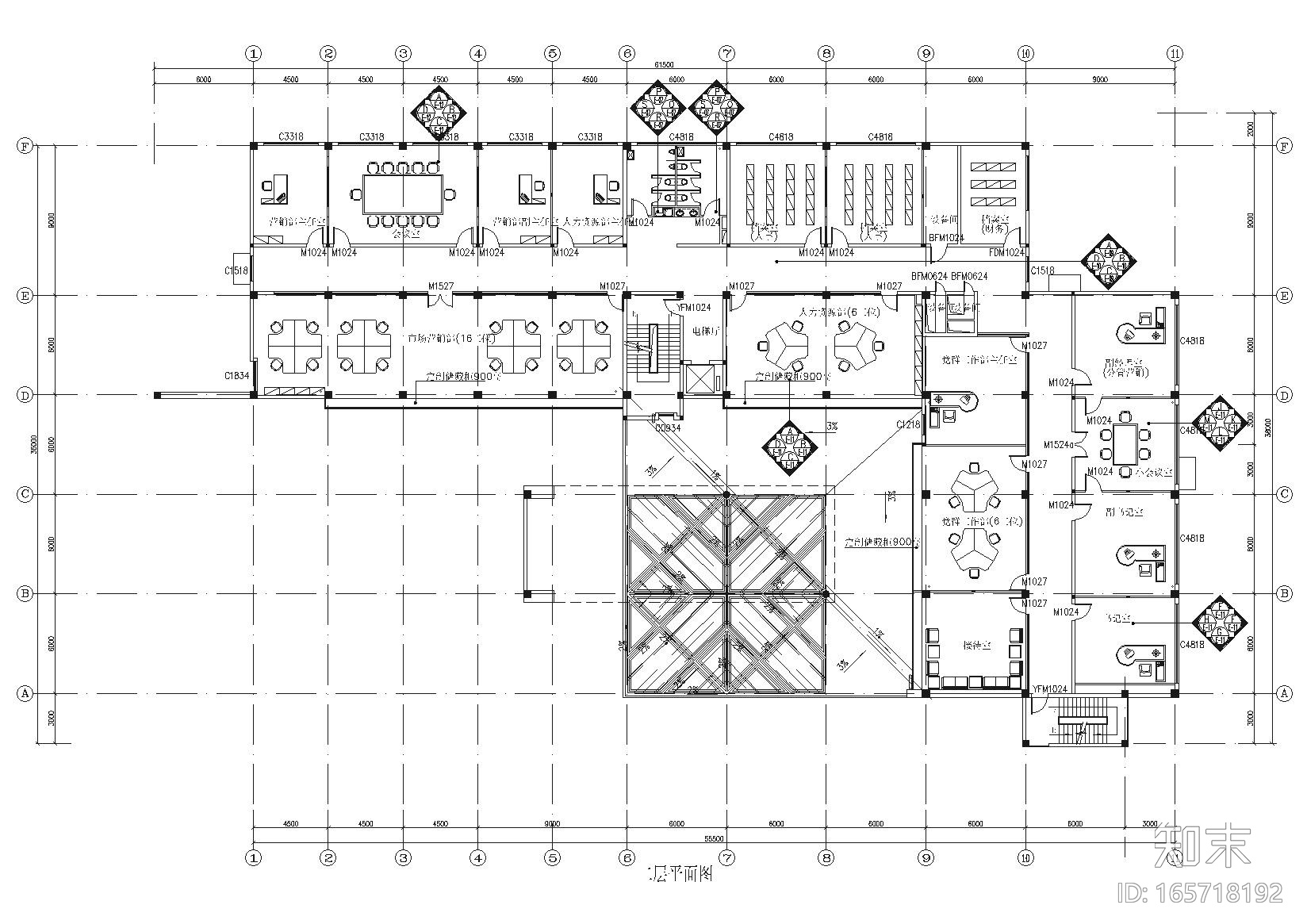 化工研究院信息管理大楼装饰设计项目施工图cad施工图下载【ID:165718192】