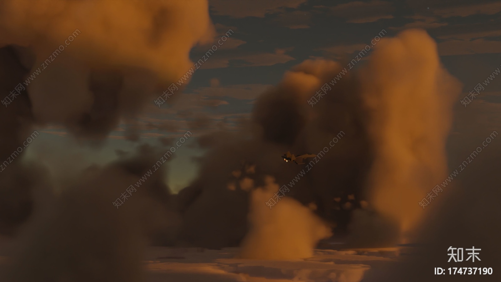 搅拌机的云CG模型下载【ID:174737190】