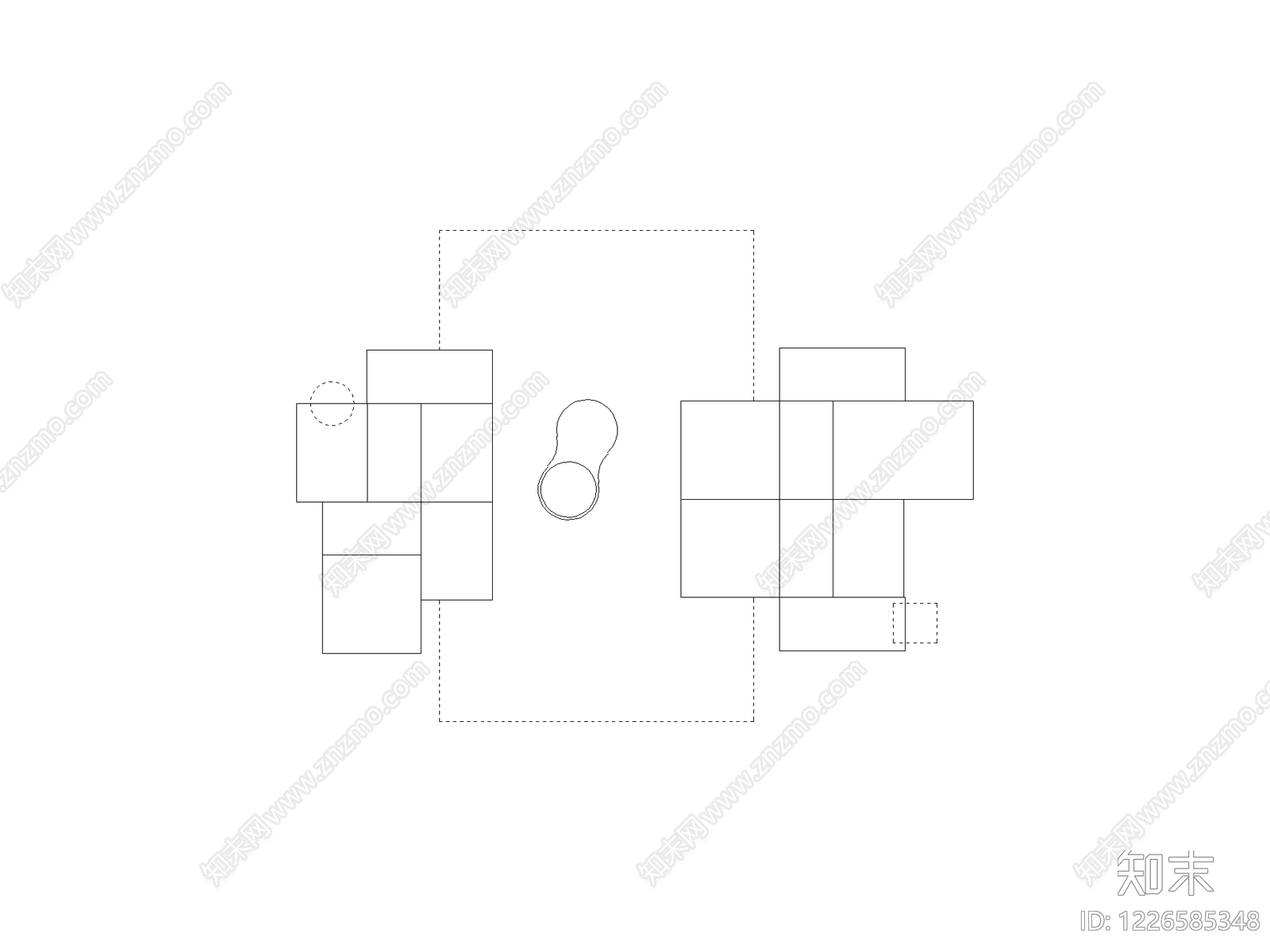 现代桌子CAD图纸
