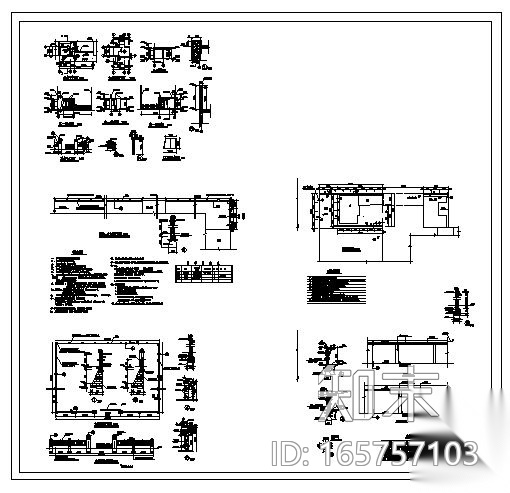 某围墙大门建筑大样图施工图下载【ID:165757103】