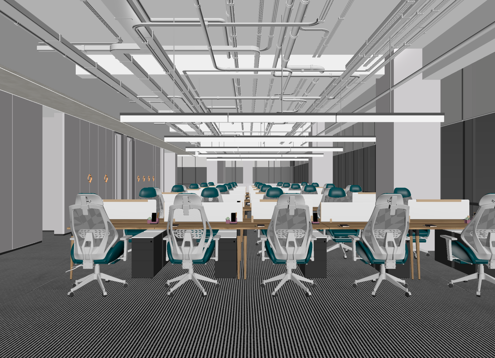 现代办公区3D模型下载【ID:1214558060】