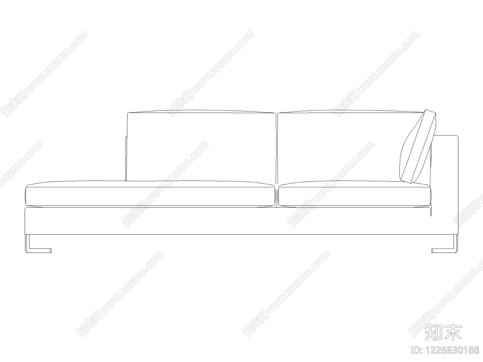 沙发cad施工图下载【ID:1226630188】