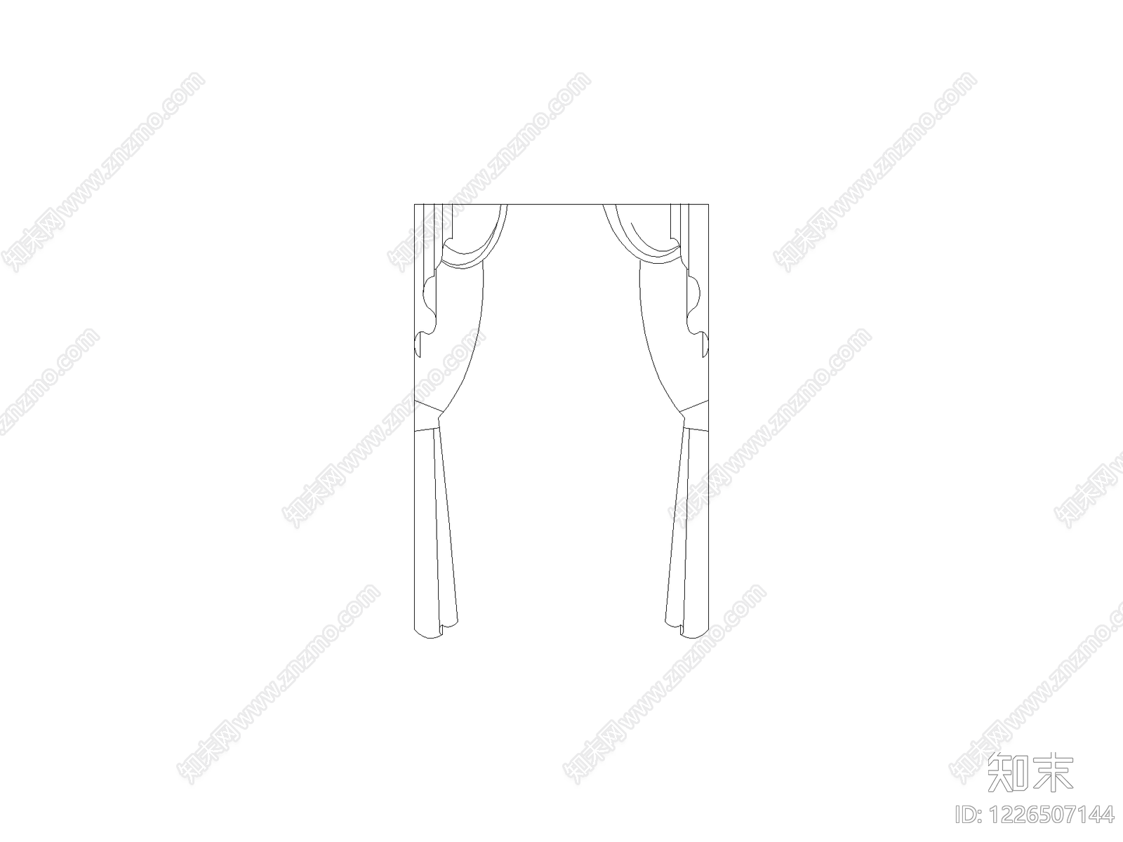 现代,意式窗帘CAD图纸