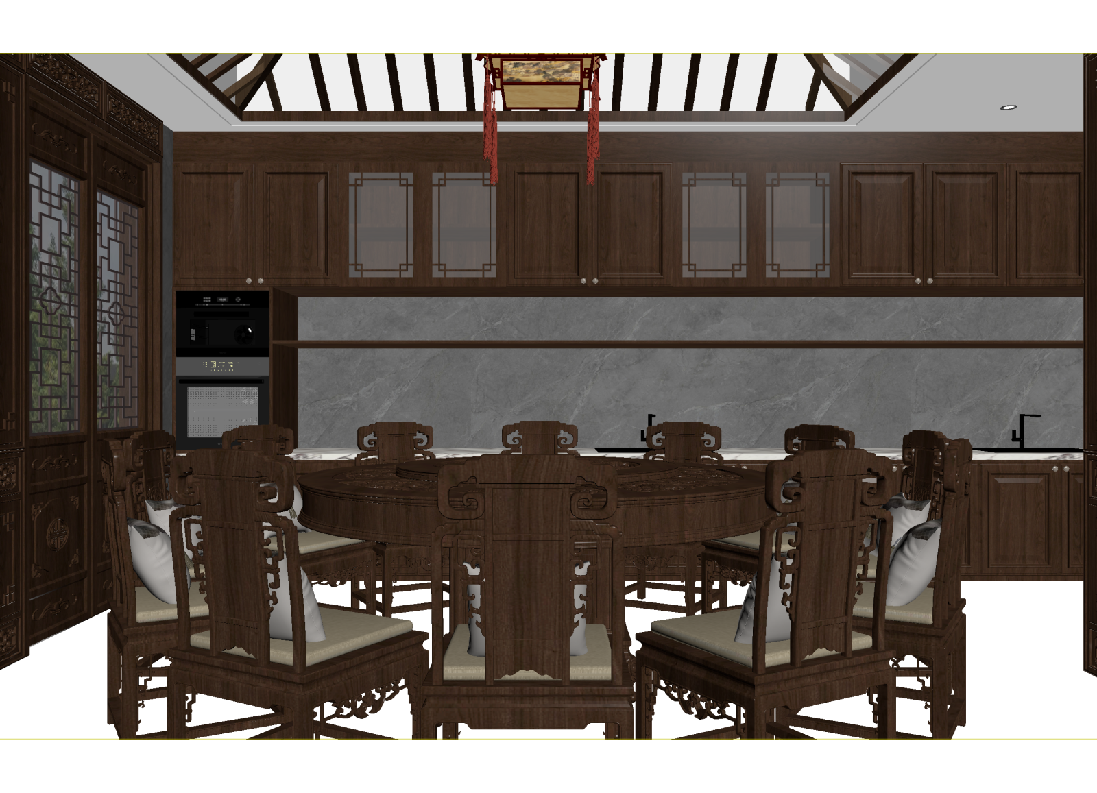 中式包厢3D模型下载【ID:1214816067】