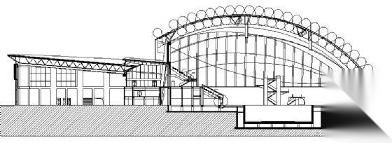 某奥体游泳馆建筑施工图cad施工图下载【ID:151675178】