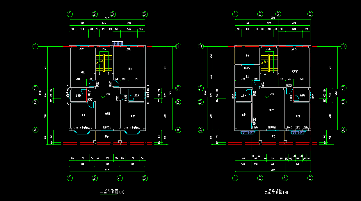 三层现代流派建筑别墅设计（包含效果图+CAD）cad施工图下载【ID:168122113】