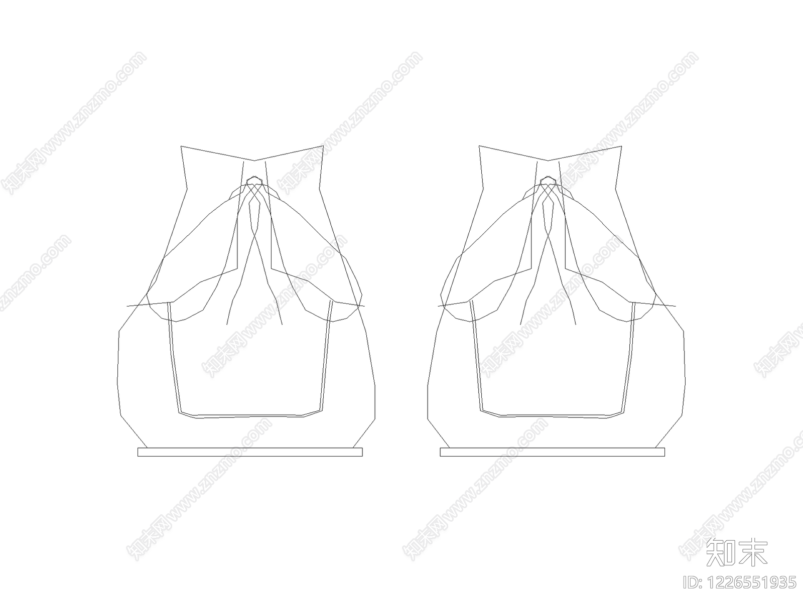 鞋子cad施工图下载【ID:1226551935】