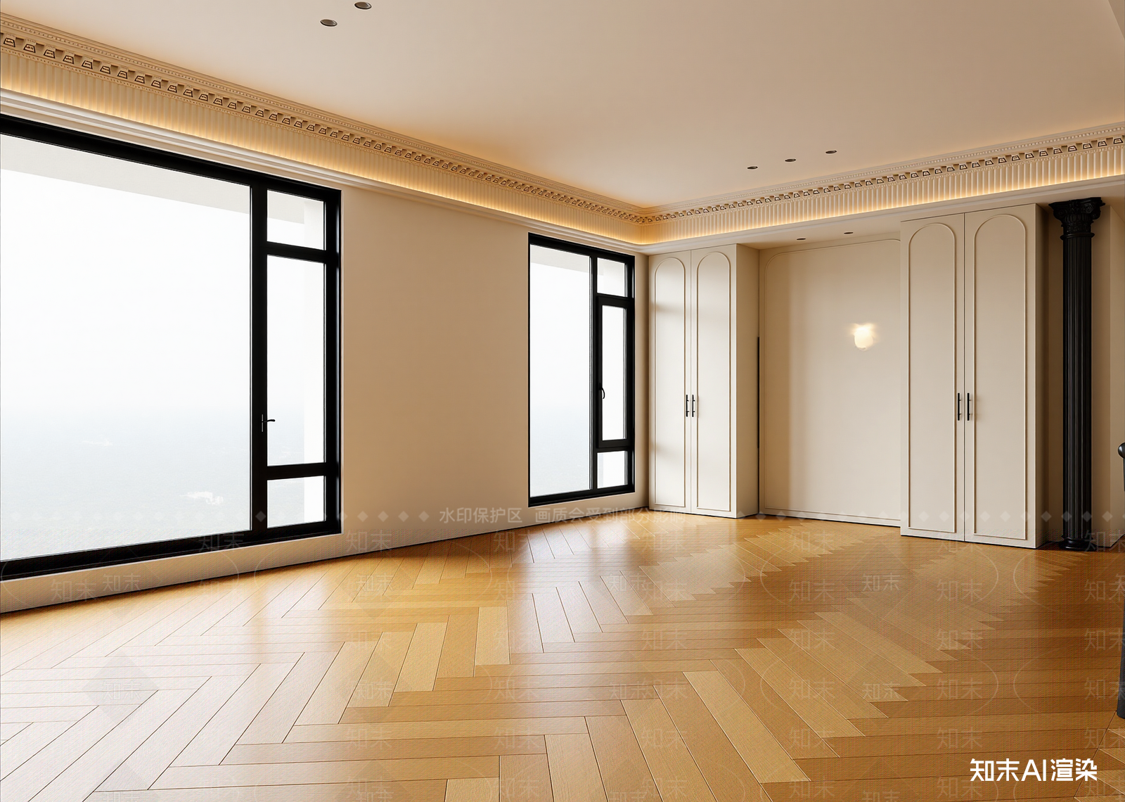 法式衣帽间3D模型下载【ID:1215194639】