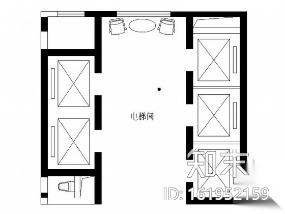 [成都]五星级豪华酒店电梯间装修施工图施工图下载【ID:161952159】
