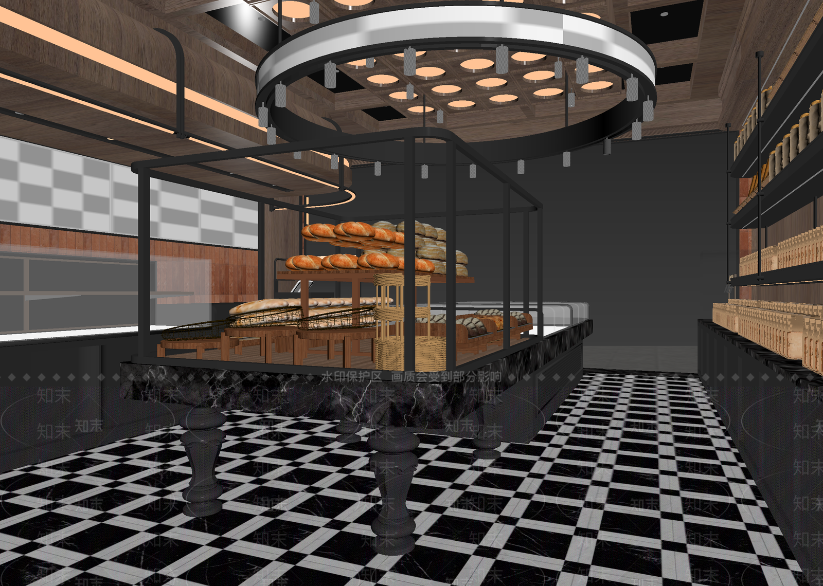 现代面包店3D模型下载【ID:1215146838】