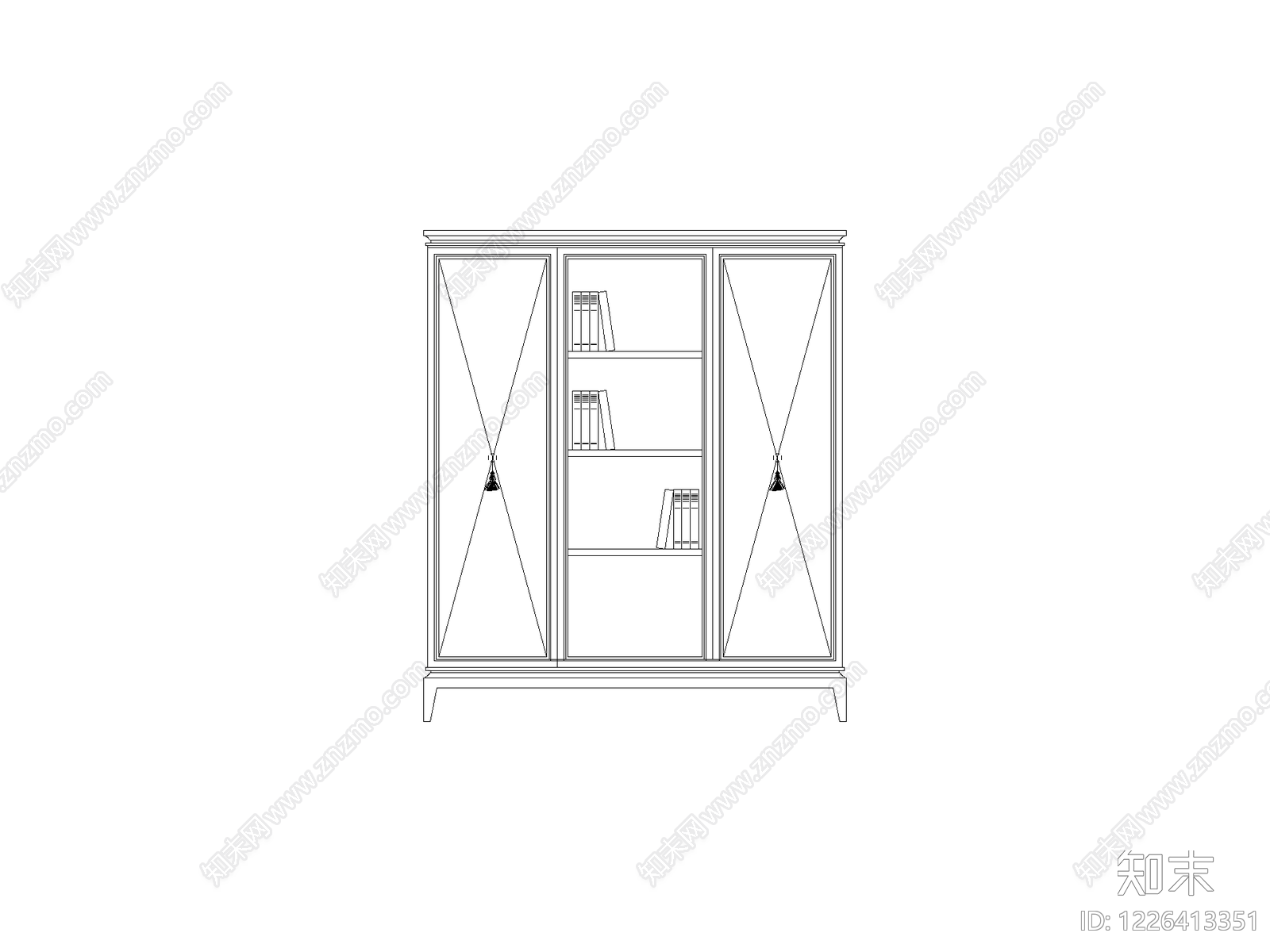 柜子平立面cad施工图下载【ID:1226413351】
