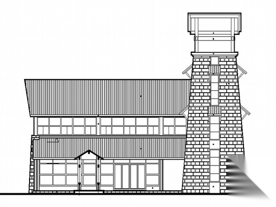 [耒阳]某旅游风景区游客接待中心建筑施工图（餐饮部、接...施工图下载【ID:160726112】