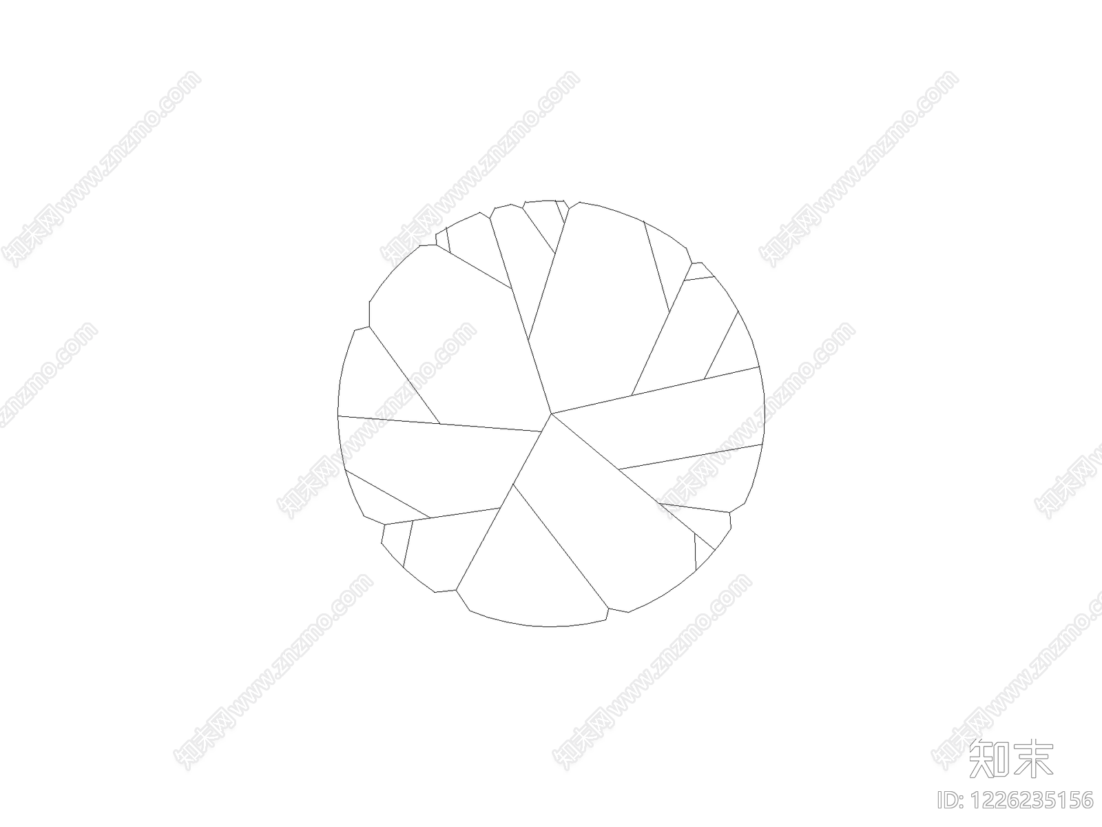 现代乔木种植CAD图纸
