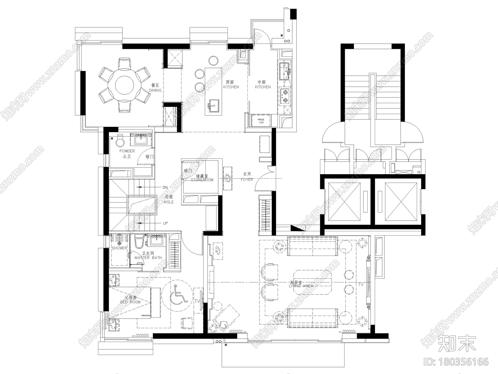 [上海]翡翠江湾新中式三层四居室别墅施工图施工图下载【ID:180356166】