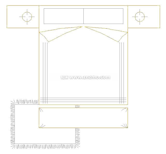 床头柜cad施工图下载【ID:181532146】