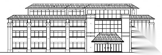 某四层办公楼建筑方案图cad施工图下载【ID:151433189】