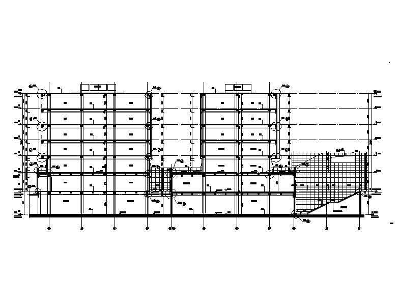 [成都]六层玻璃幕墙综合性商业楼建筑施工图（含农贸市场...施工图下载【ID:151483154】