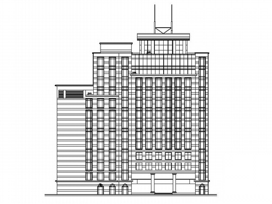 某医院十三层大楼建筑设计方案cad施工图下载【ID:166430117】