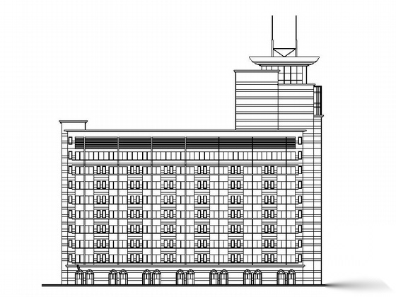 某医院十三层大楼建筑设计方案cad施工图下载【ID:166430117】