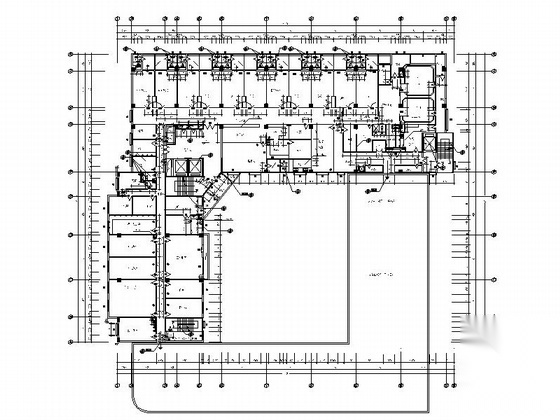 某医院十三层大楼建筑设计方案cad施工图下载【ID:166430117】