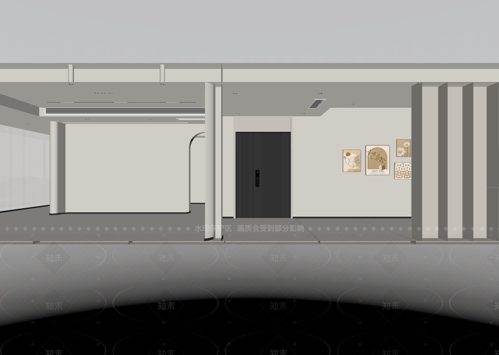 现代大厅3D模型下载【ID:1215922614】