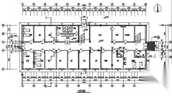 某市三层医院办公楼建筑方案设计cad施工图下载【ID:151593144】