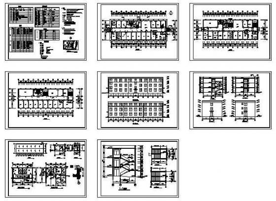 某市三层医院办公楼建筑方案设计cad施工图下载【ID:151593144】