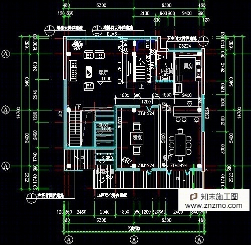 别墅全套施工图cad施工图下载【ID:36948361】