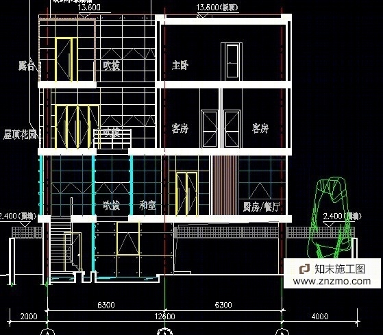 别墅全套施工图cad施工图下载【ID:36948361】