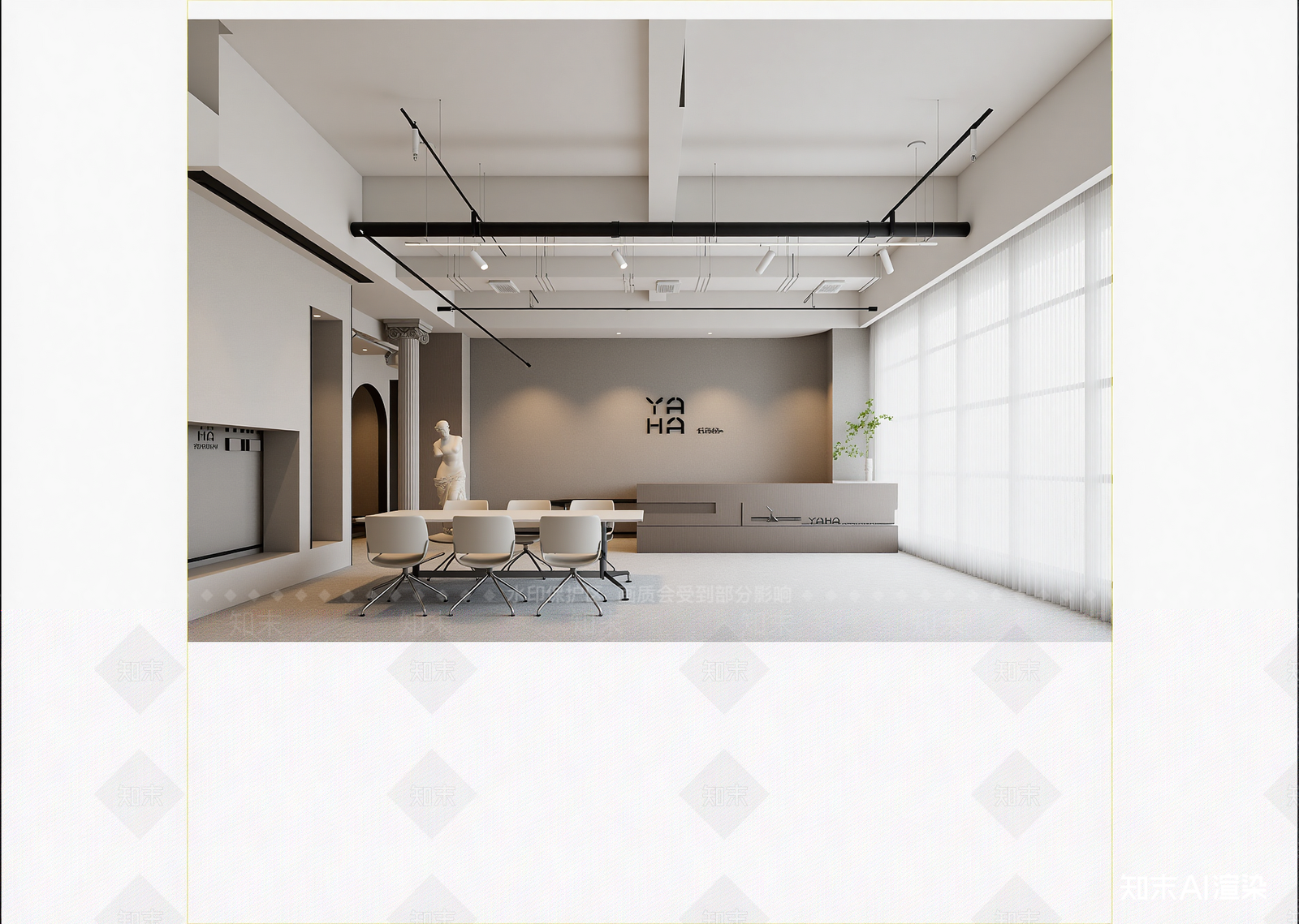现代接待室3D模型下载【ID:1214789364】