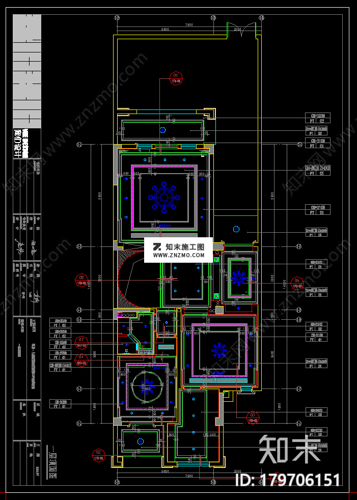 欧式别墅样板房设计CAD施工图，别墅样板房CAD施工图纸下载cad施工图下载【ID:179706151】