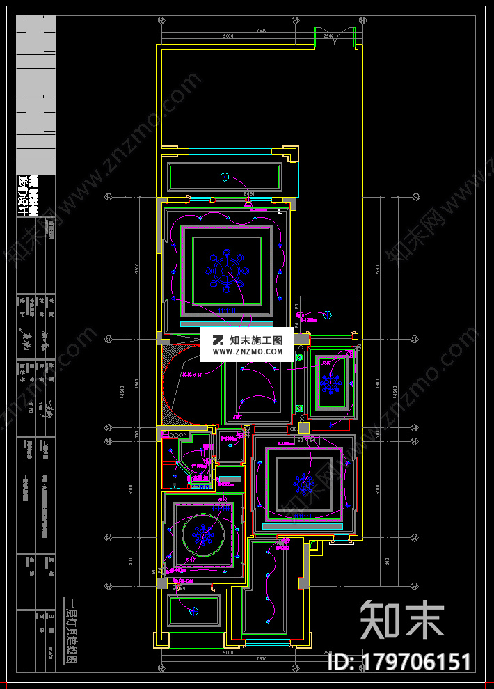 欧式别墅样板房设计CAD施工图，别墅样板房CAD施工图纸下载cad施工图下载【ID:179706151】