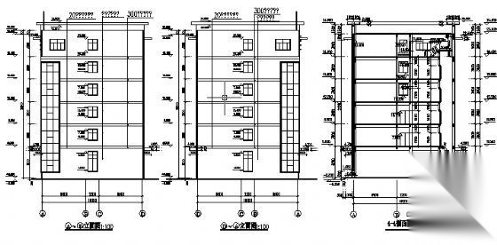 某六层综合办公楼建筑施工图cad施工图下载【ID:151398150】