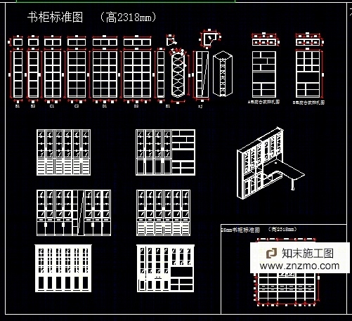 各种衣柜的立面图！标准尺寸！施工图下载【ID:36908830】