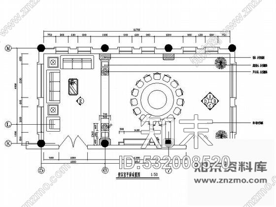 施工图某餐厅贵宾室设计装修图cad施工图下载【ID:532008520】