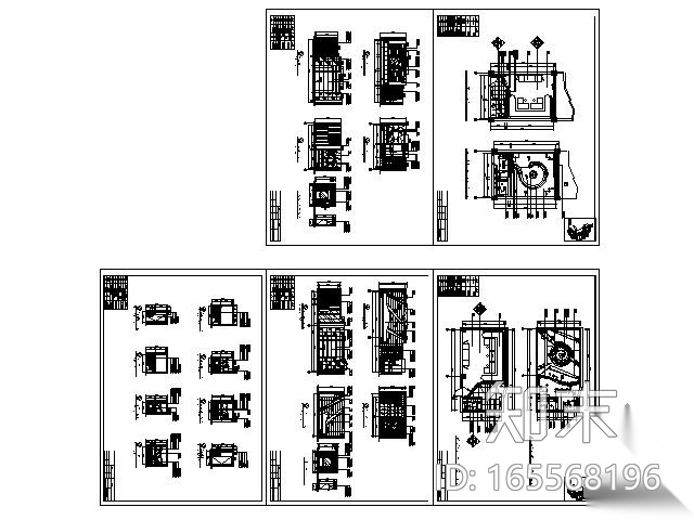 KTV两套中包房装修图cad施工图下载【ID:165568196】