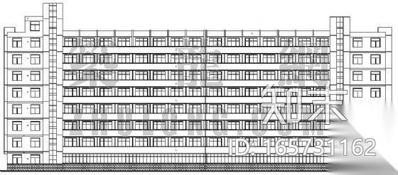 甘肃某大学学生公寓建筑设计方案cad施工图下载【ID:165731162】