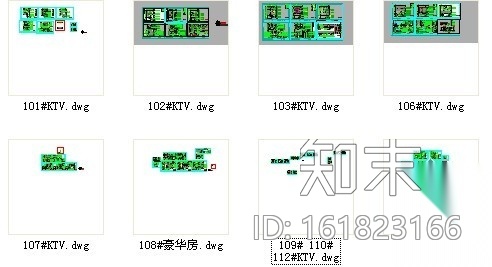 [山西]某商务酒店9个华丽KTV包房室内装修图cad施工图下载【ID:161823166】