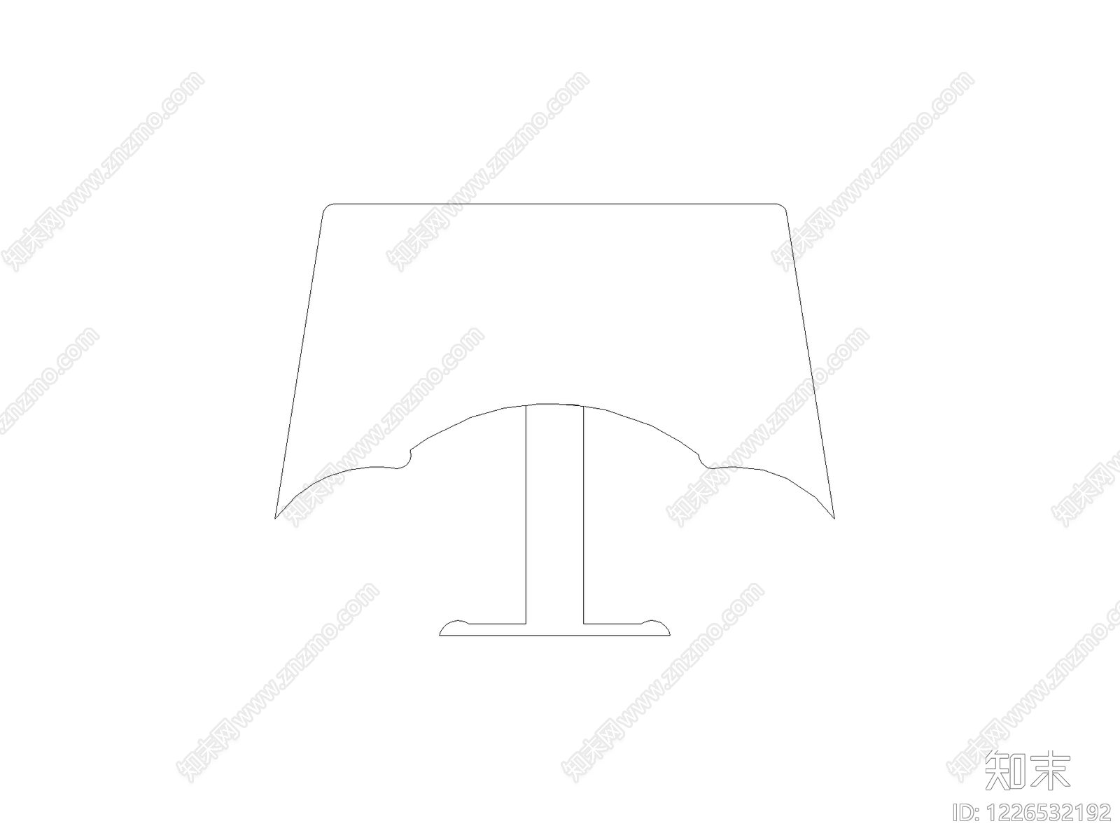 现代遮阳伞CAD图纸