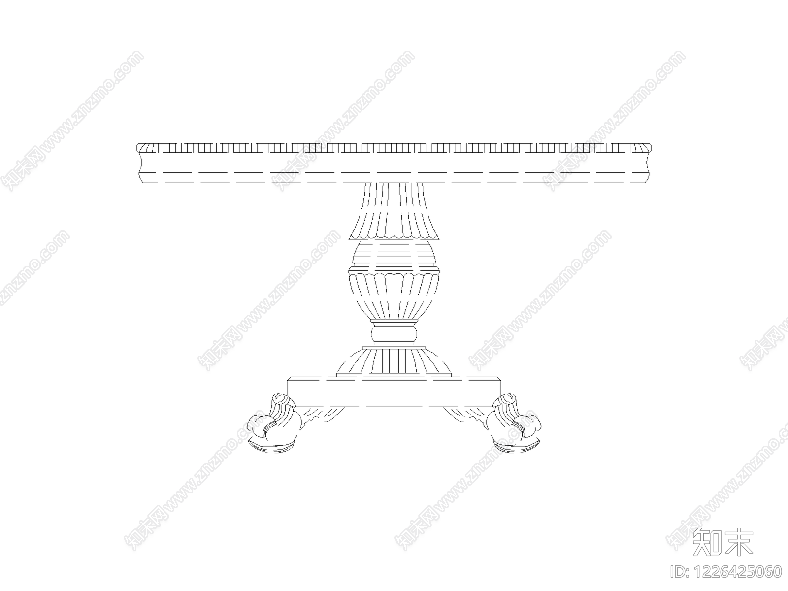 桌子cad施工图下载【ID:1226425060】
