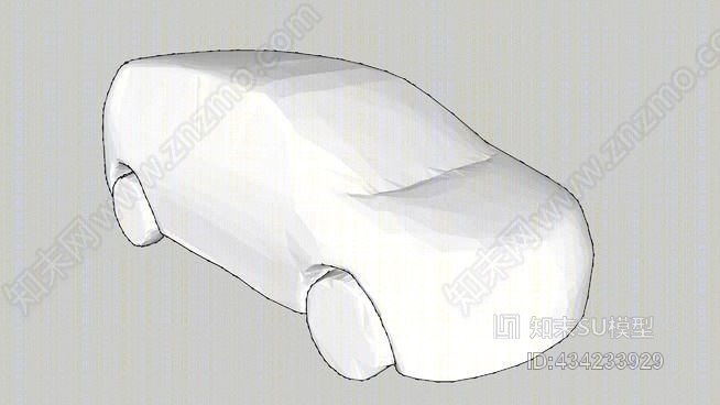 汽车-家用汽车-1/200-白色SU模型下载【ID:434233929】
