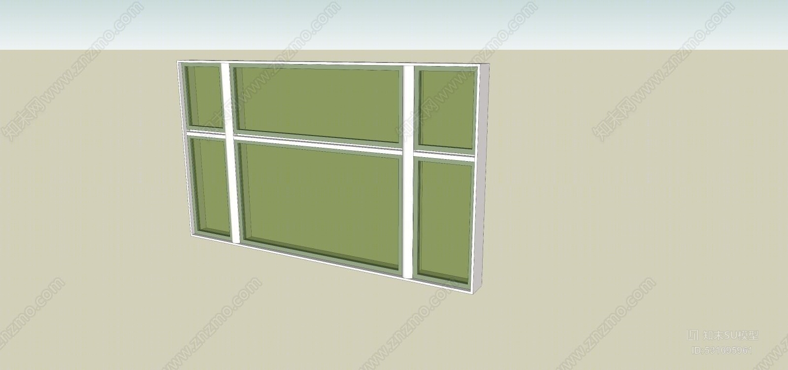 简单装饰窗户SU模型下载【ID:531095961】