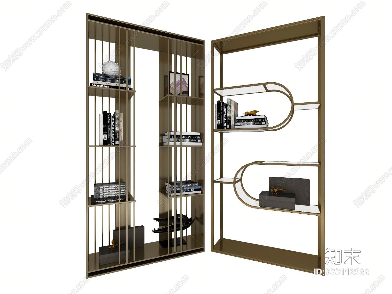 现代装饰架3D模型下载【ID:933112586】