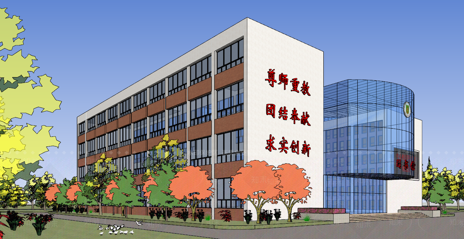图书馆SU模型下载【ID:533370120】