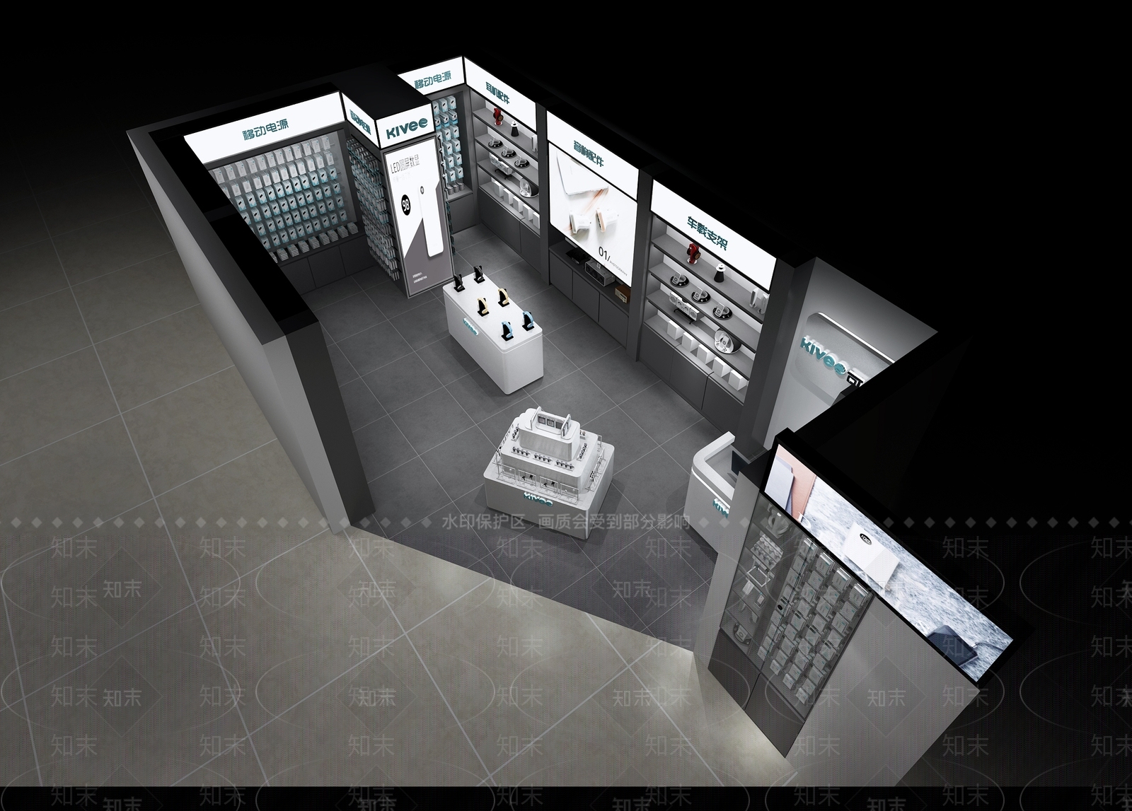 现代手机配件店3D模型下载【ID:734080054】