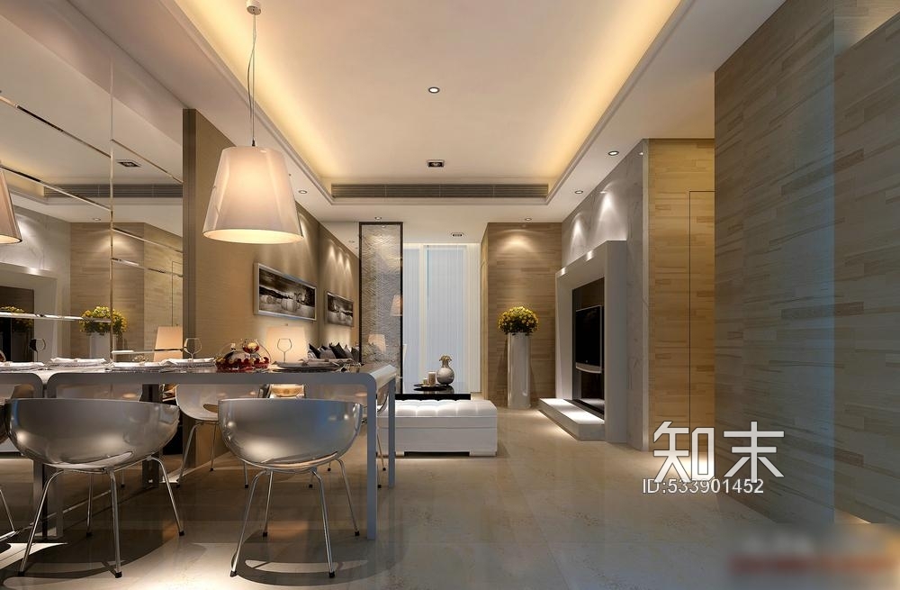 凯隆地产样板房现代风格室内施工图设计施工图下载【ID:533901452】