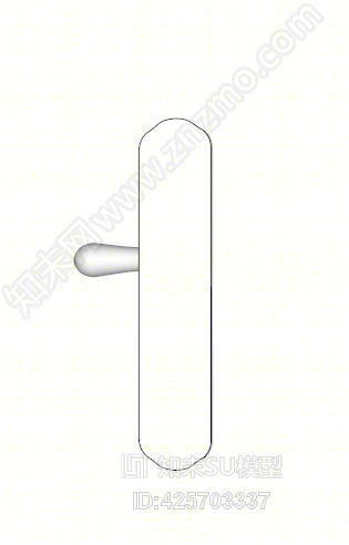 欧式白色门把手SU模型下载【ID:425703337】