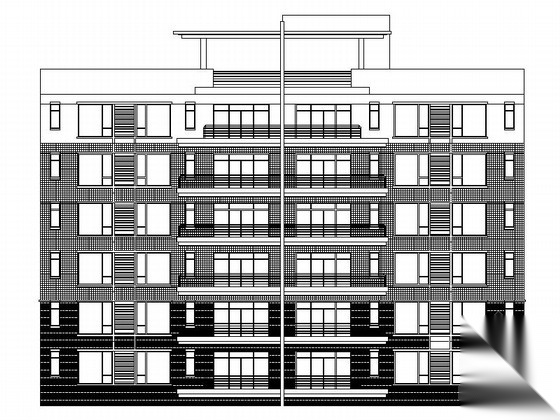 某五层一梯四户住宅楼施工图施工图下载【ID:167946113】