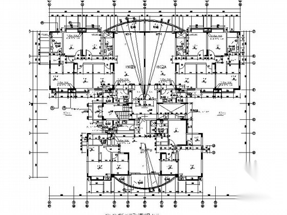 某五层一梯四户住宅楼施工图施工图下载【ID:167946113】